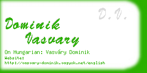 dominik vasvary business card