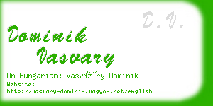 dominik vasvary business card